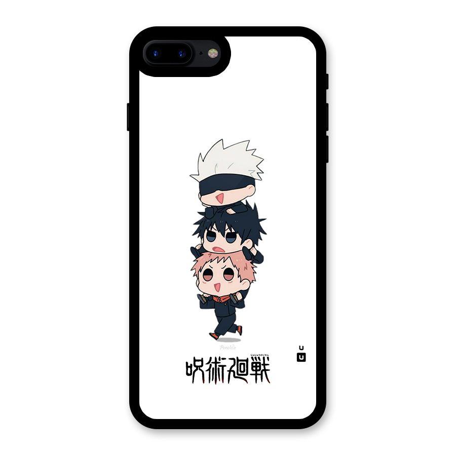 Top Gojo Squad Glass Back Case for iPhone 8 Plus