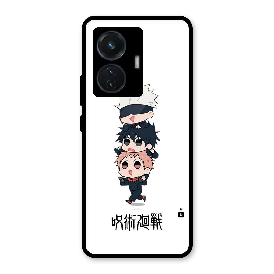 Top Gojo Squad Glass Back Case for iQOO Z6 44W