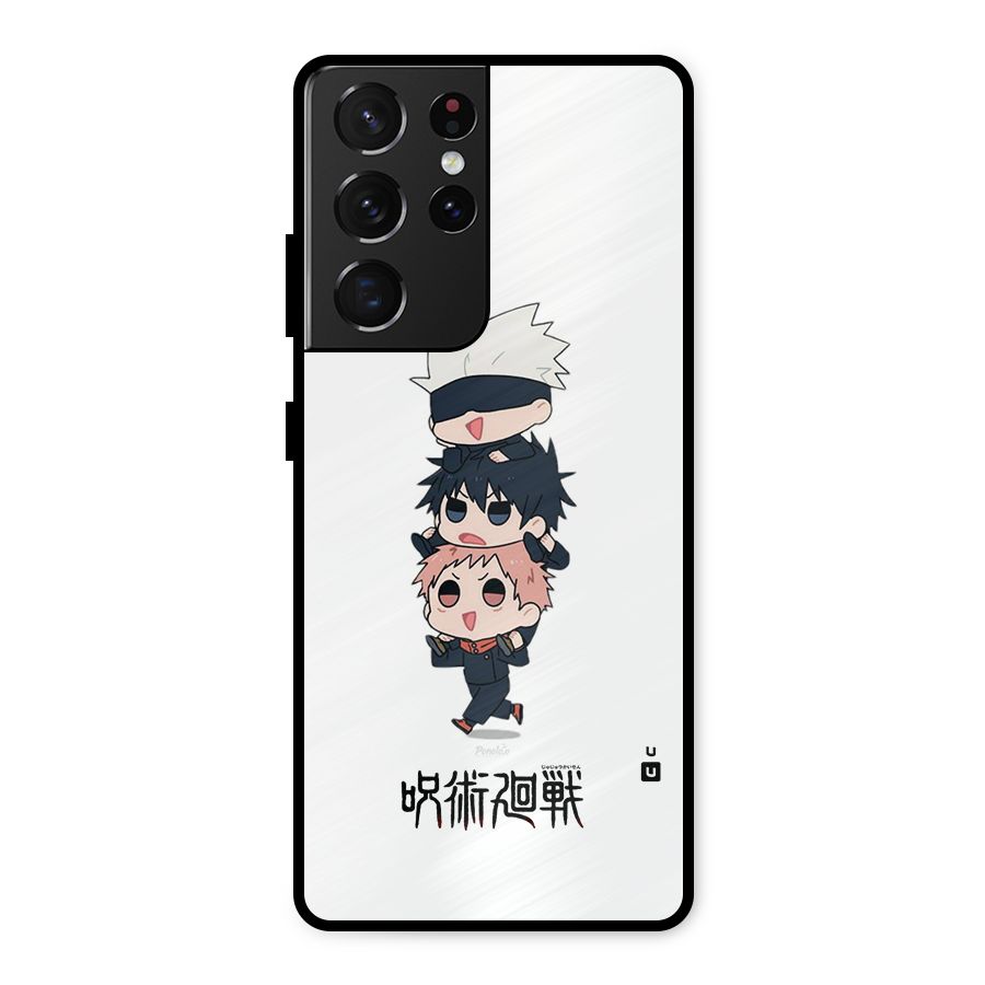 Top Gojo Squad Metal Back Case for Galaxy S21 Ultra 5G