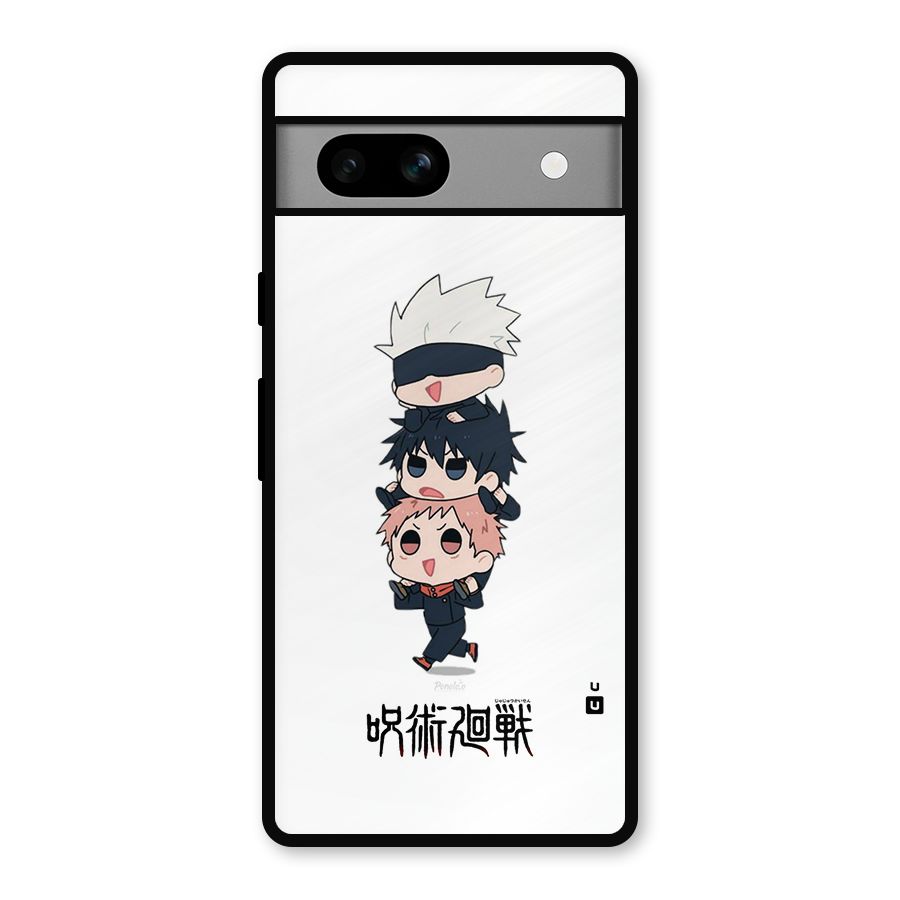 Top Gojo Squad Metal Back Case for Google Pixel 7a