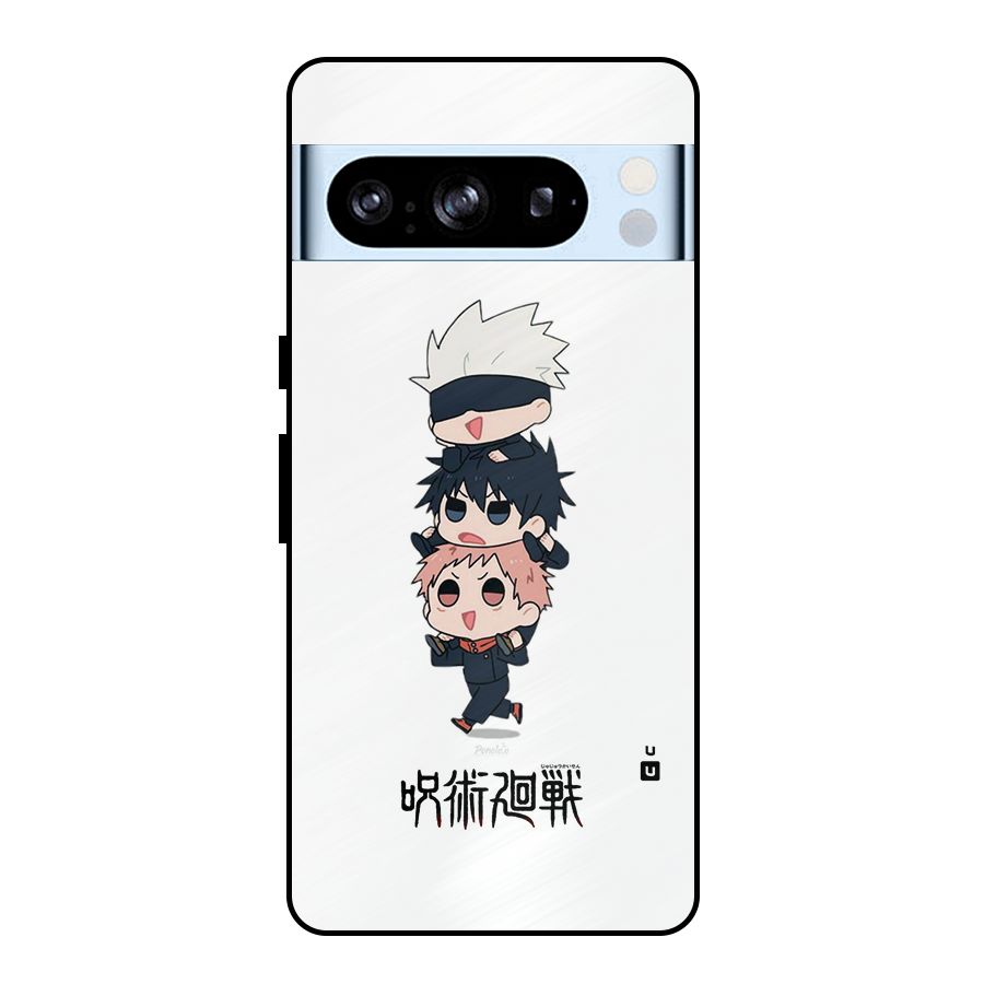 Top Gojo Squad Metal Back Case for Google Pixel 8 Pro