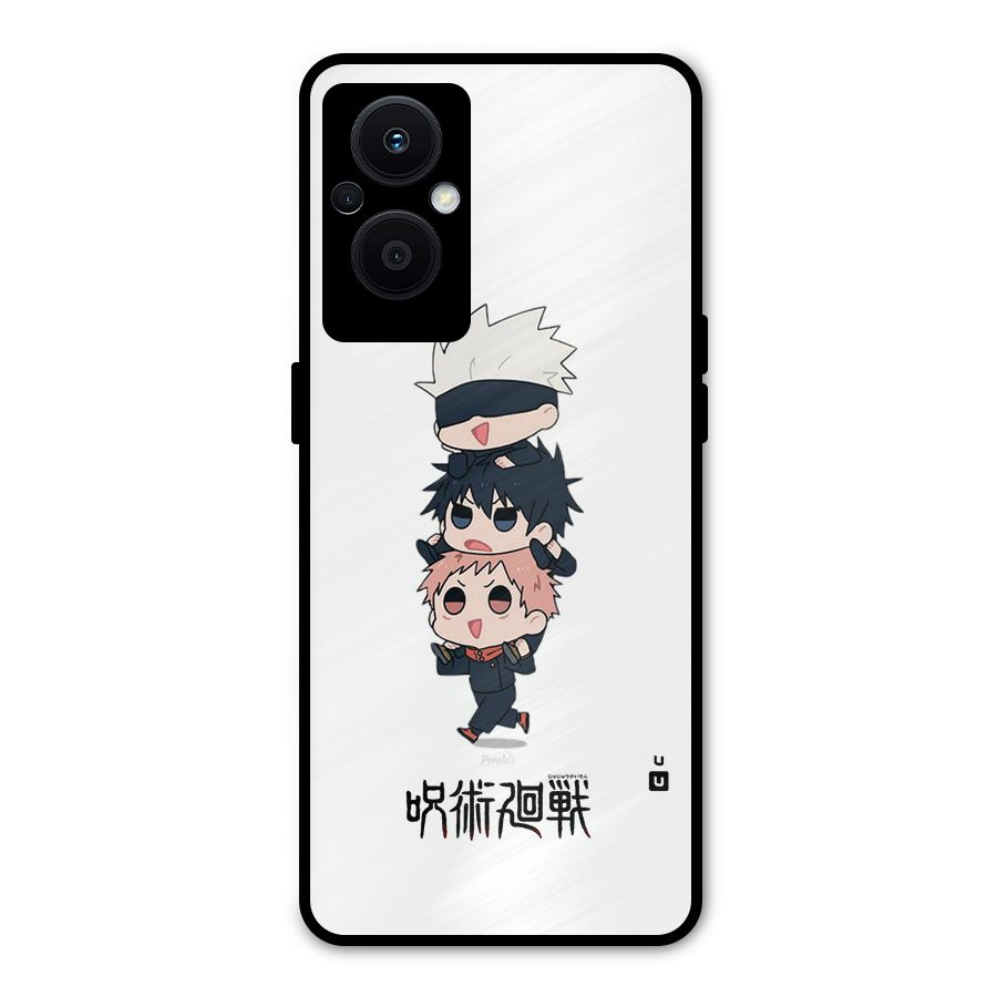 Top Gojo Squad Metal Back Case for Oppo F21 Pro 5G