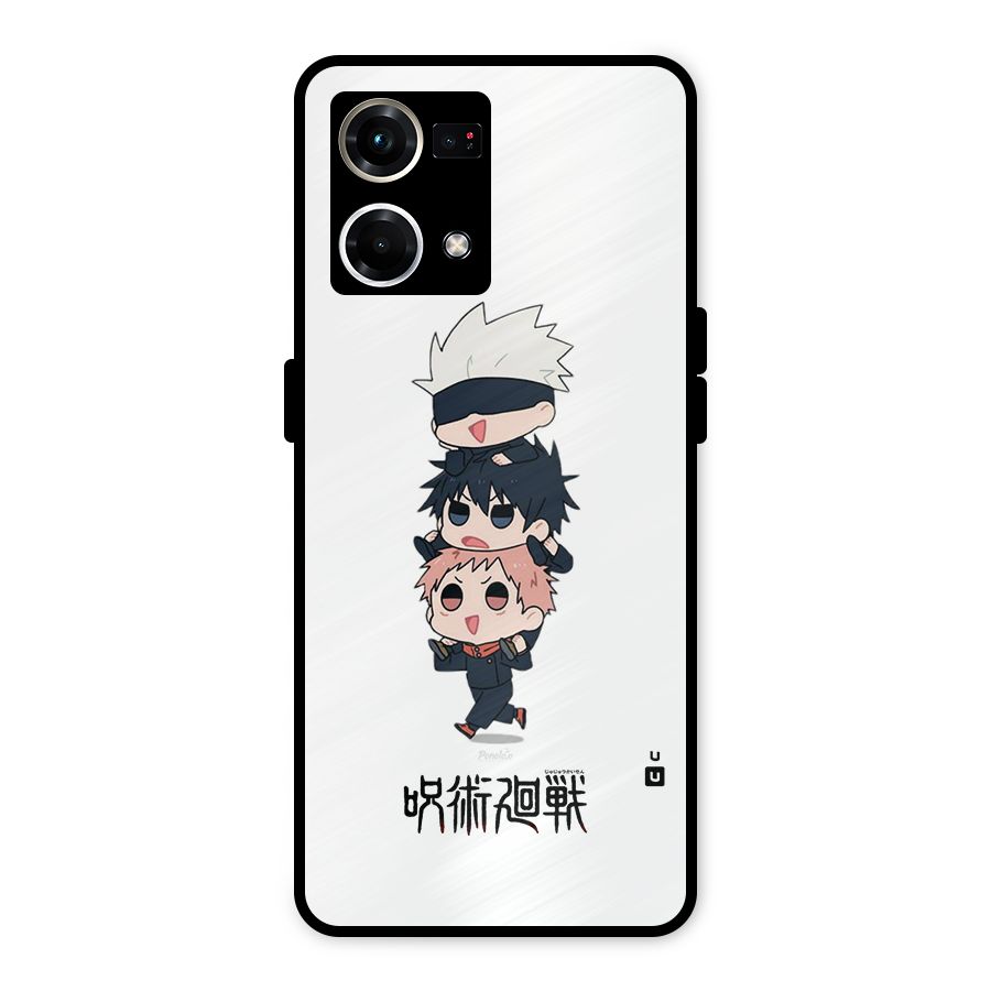Top Gojo Squad Metal Back Case for Oppo F21s Pro 4G