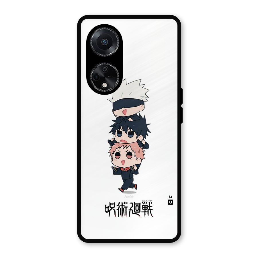 Top Gojo Squad Metal Back Case for Oppo F23
