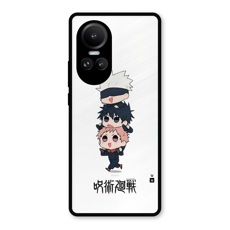 Top Gojo Squad Metal Back Case for Oppo Reno10 Pro