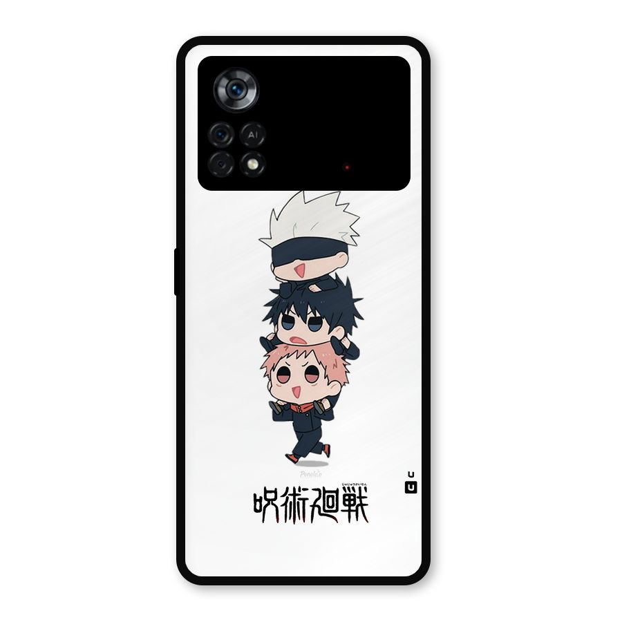 Top Gojo Squad Metal Back Case for Poco X4 Pro 5G