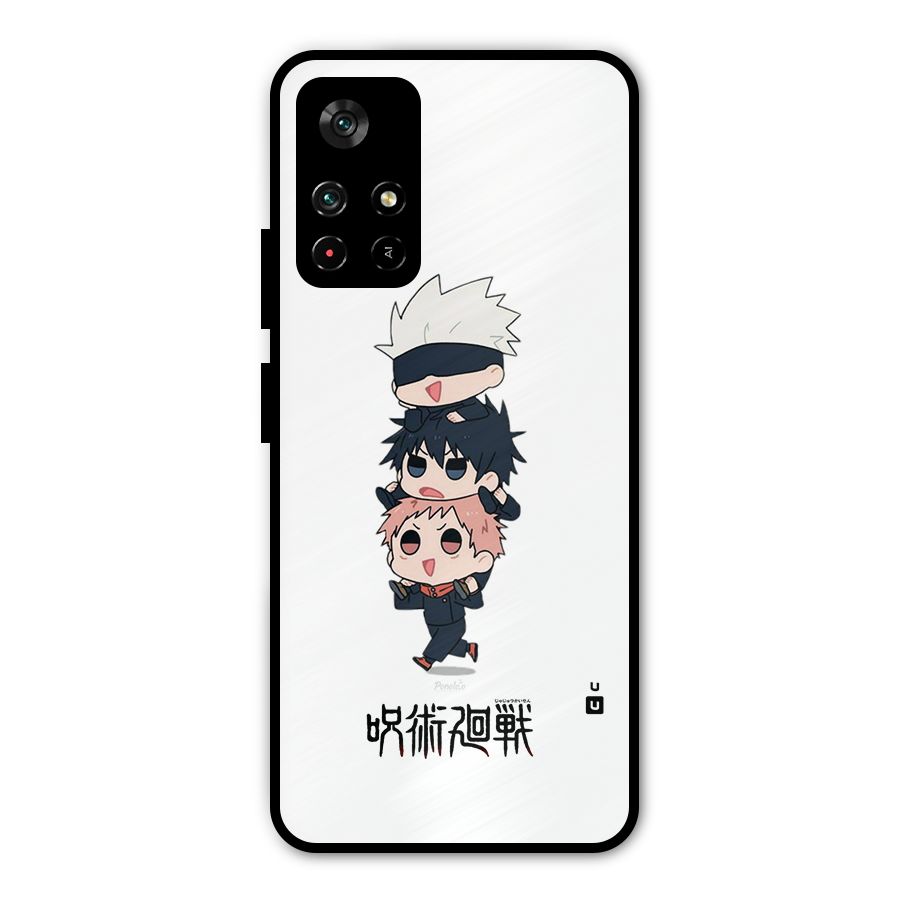 Top Gojo Squad Metal Back Case for Redmi Note 11T 5G