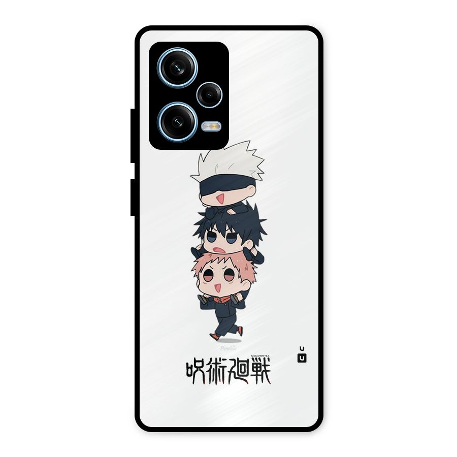 Top Gojo Squad Metal Back Case for Redmi Note 12 Pro