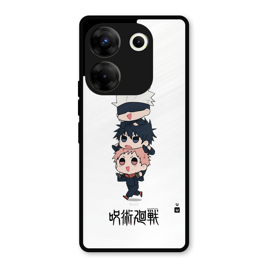 Top Gojo Squad Metal Back Case for Tecno Camon 20 Pro