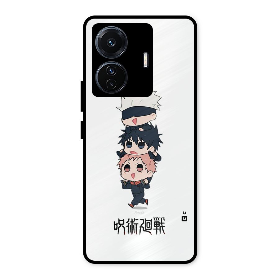 Top Gojo Squad Metal Back Case for Vivo T1 Pro
