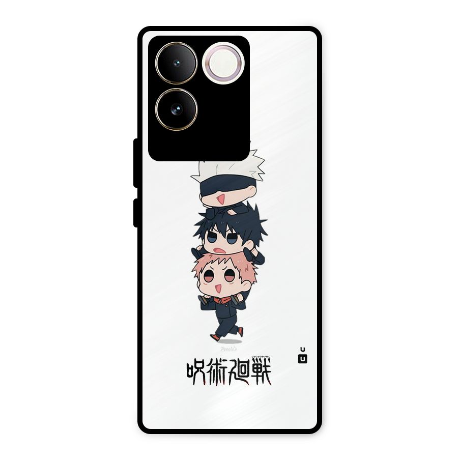 Top Gojo Squad Metal Back Case for Vivo T2 Pro