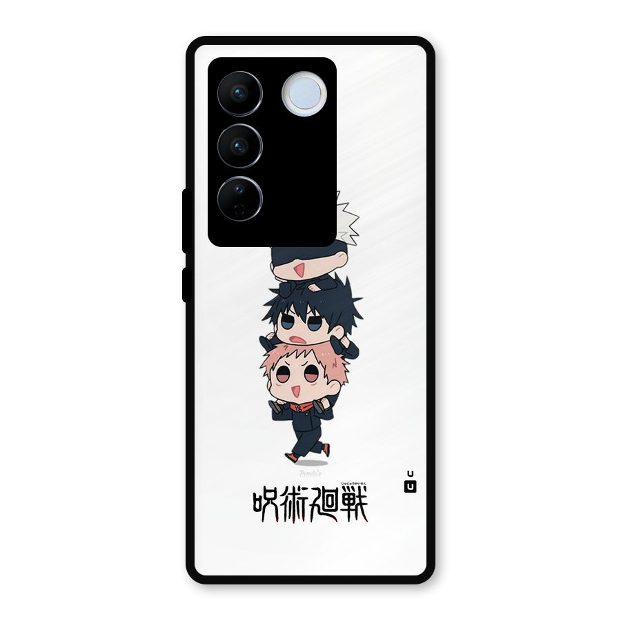 Top Gojo Squad Metal Back Case for Vivo V27
