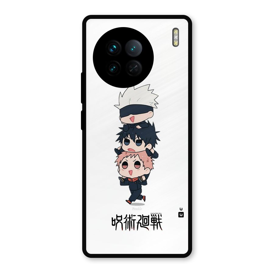 Top Gojo Squad Metal Back Case for Vivo X90