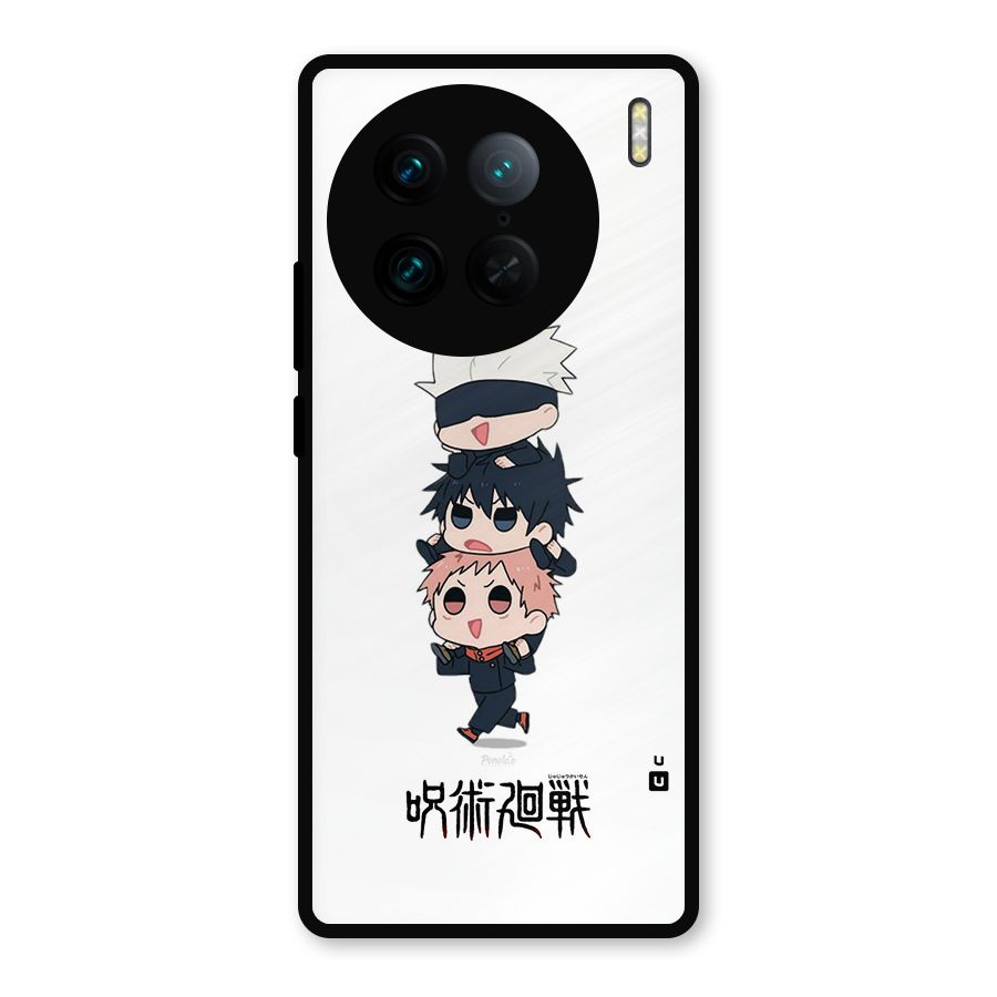 Top Gojo Squad Metal Back Case for Vivo X90 Pro