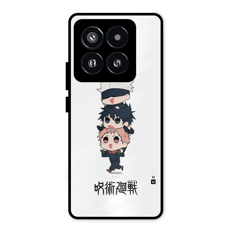 Top Gojo Squad Metal Back Case for Xiaomi 14 Pro