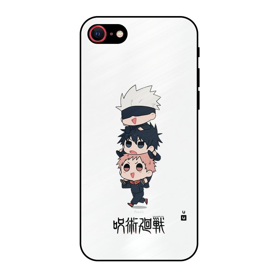 Top Gojo Squad Metal Back Case for iPhone 8