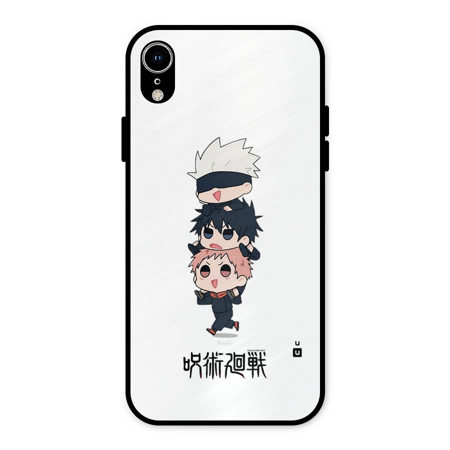 Top Gojo Squad Metal Back Case for iPhone XR