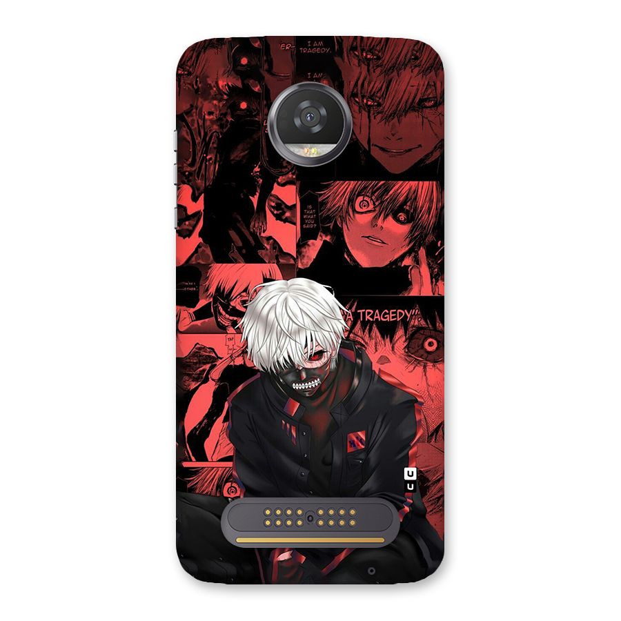 Toukyo Ghoul Kaneki Manga Back Case for Moto Z2 Play
