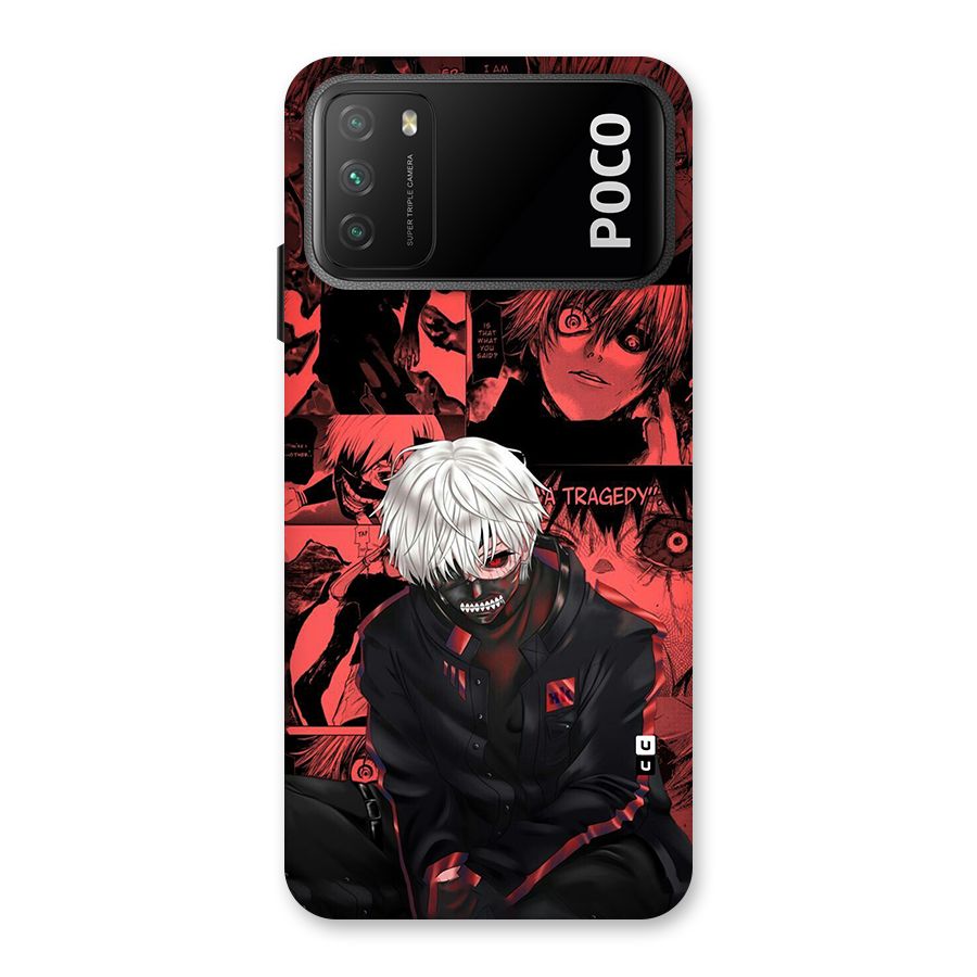 Toukyo Ghoul Kaneki Manga Back Case for Poco M3