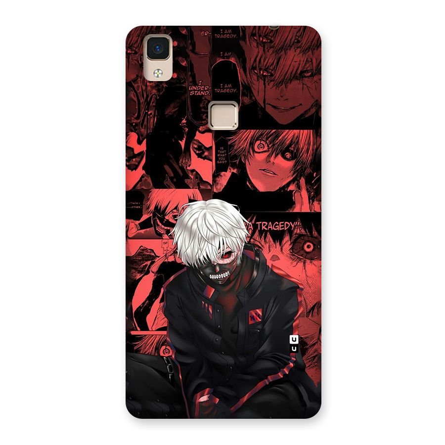 Toukyo Ghoul Kaneki Manga Back Case for V3 Max