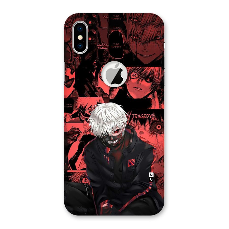 Toukyo Ghoul Kaneki Manga Back Case for iPhone XS Logo Cut