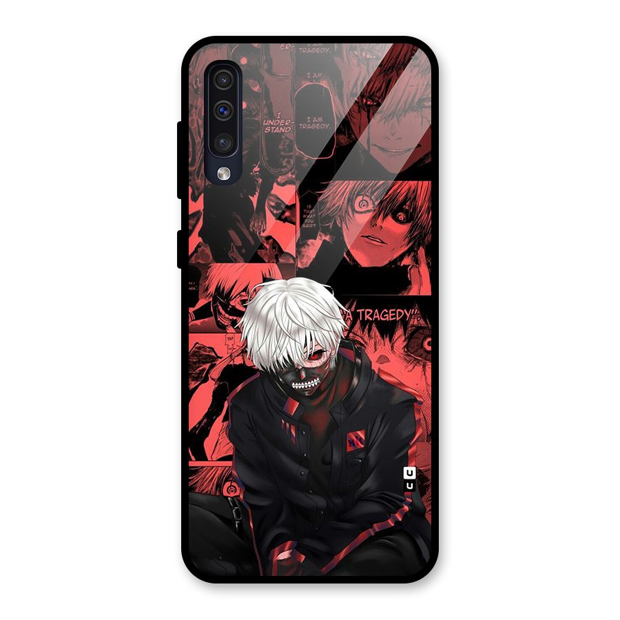 Toukyo Ghoul Kaneki Manga Glass Back Case for Galaxy A30s