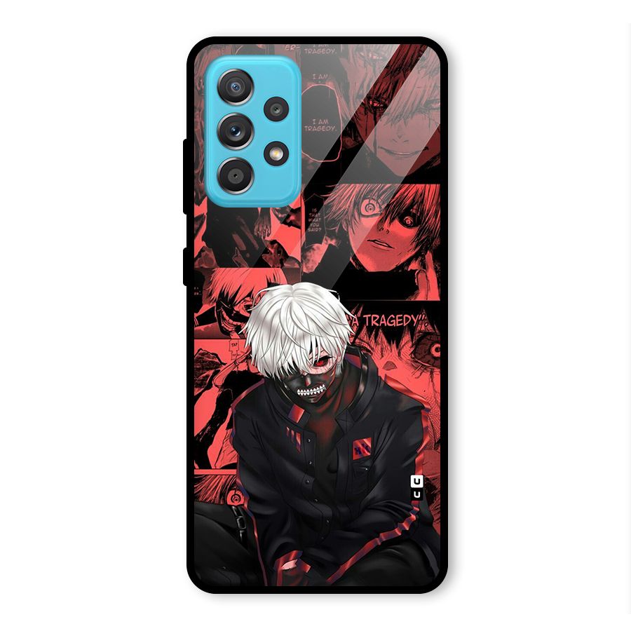 Toukyo Ghoul Kaneki Manga Glass Back Case for Galaxy A52s 5G