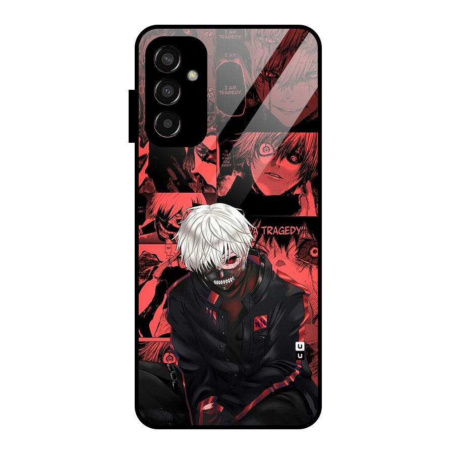 Toukyo Ghoul Kaneki Manga Glass Back Case for Galaxy F13