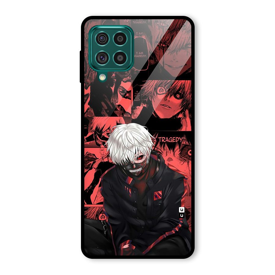 Toukyo Ghoul Kaneki Manga Glass Back Case for Galaxy F62