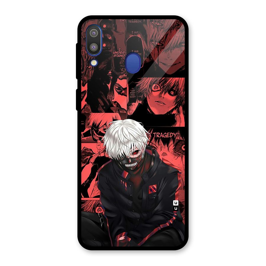 Toukyo Ghoul Kaneki Manga Glass Back Case for Galaxy M20