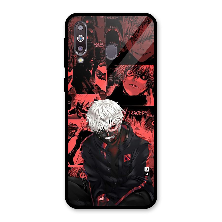 Toukyo Ghoul Kaneki Manga Glass Back Case for Galaxy M30