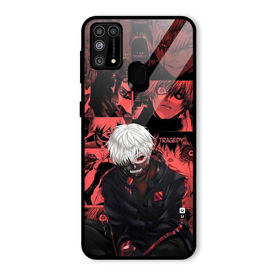 Toukyo Ghoul Kaneki Manga Glass Back Case for Galaxy M31