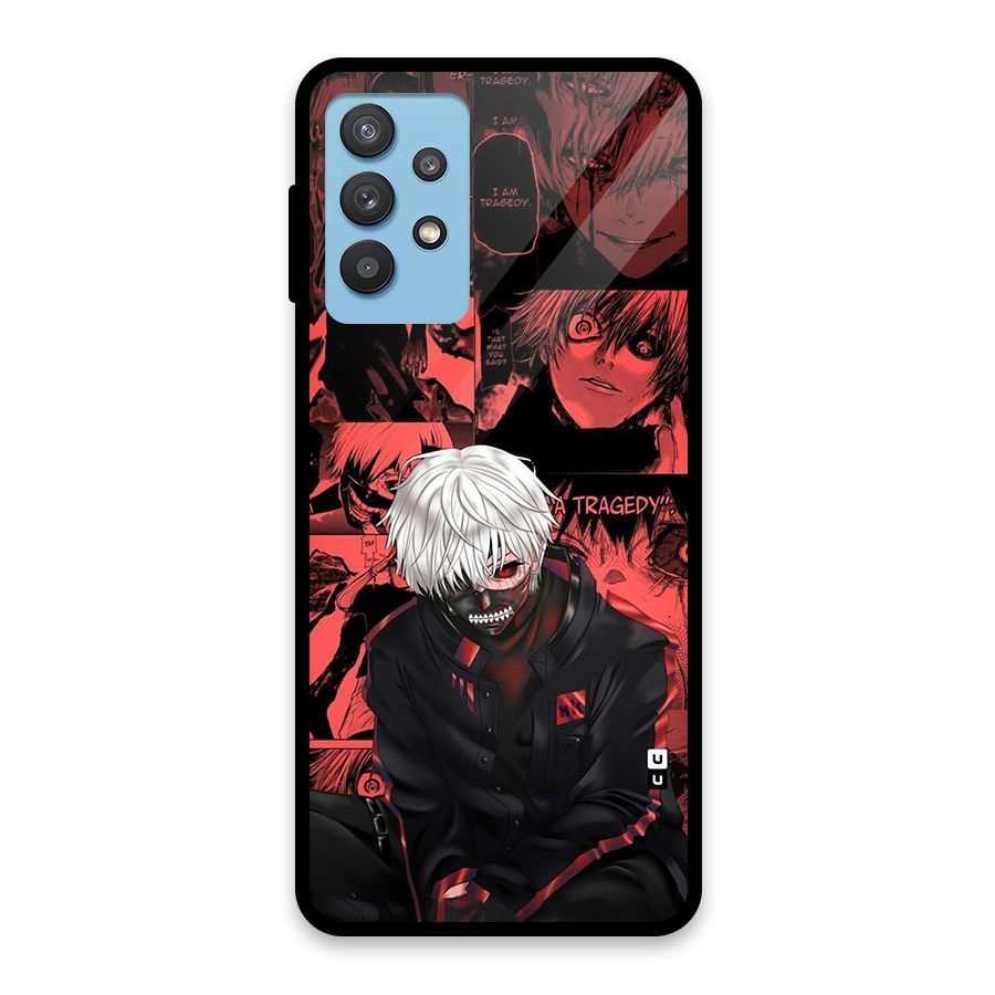 Toukyo Ghoul Kaneki Manga Glass Back Case for Galaxy M32 5G