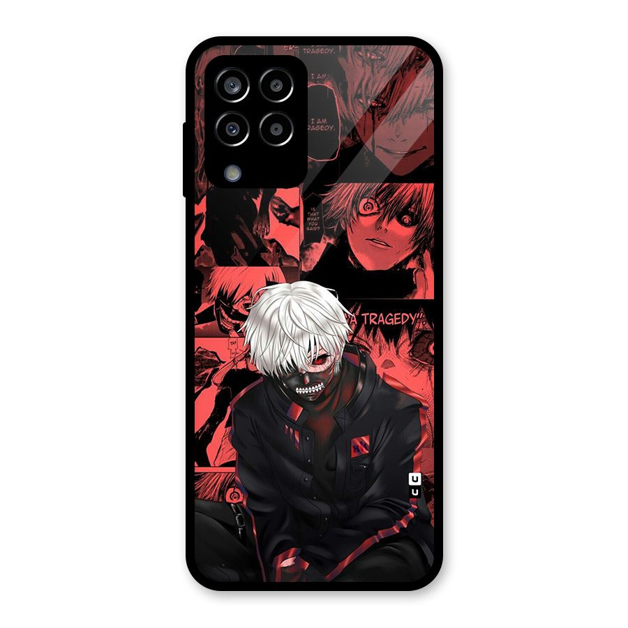 Toukyo Ghoul Kaneki Manga Glass Back Case for Galaxy M33
