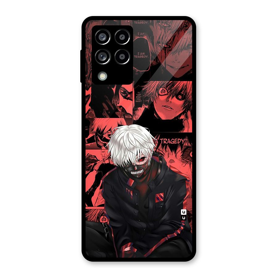Toukyo Ghoul Kaneki Manga Glass Back Case for Galaxy M53 5G