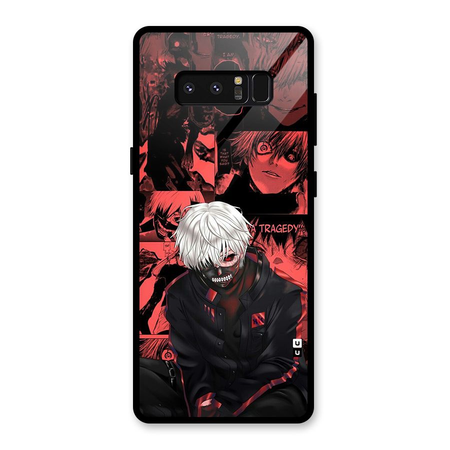 Toukyo Ghoul Kaneki Manga Glass Back Case for Galaxy Note 8