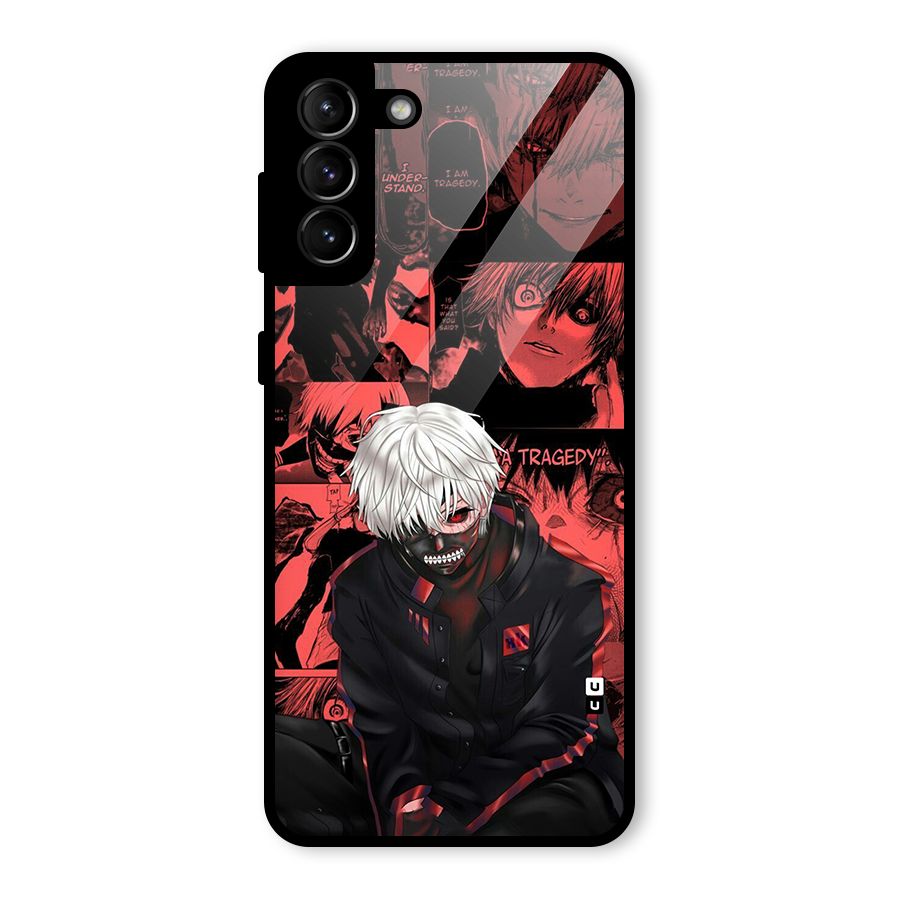 Toukyo Ghoul Kaneki Manga Glass Back Case for Galaxy S21 Plus