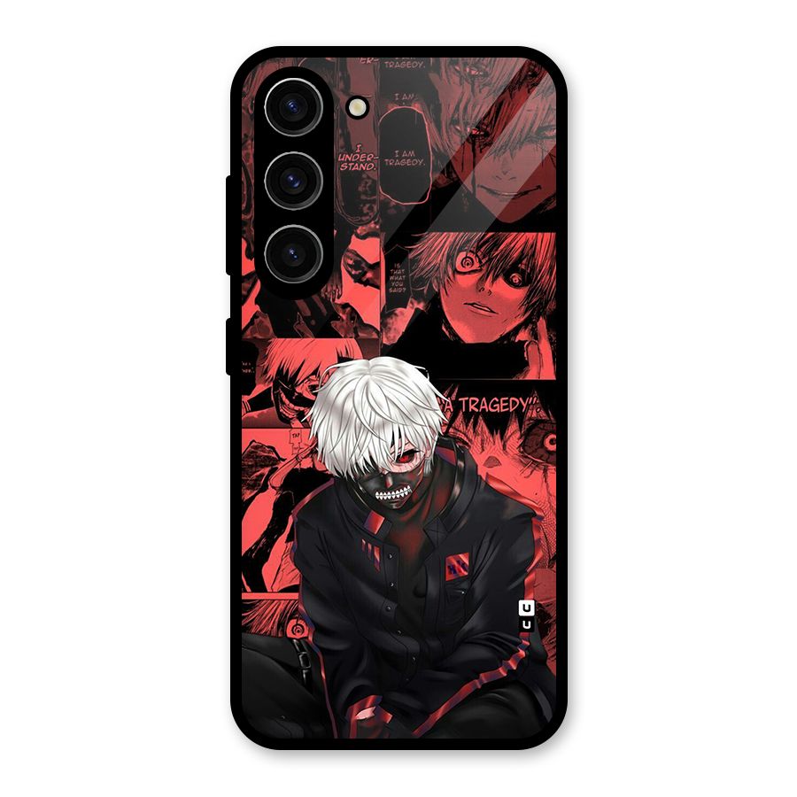 Toukyo Ghoul Kaneki Manga Glass Back Case for Galaxy S23