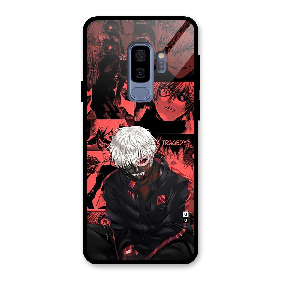 Toukyo Ghoul Kaneki Manga Glass Back Case for Galaxy S9 Plus