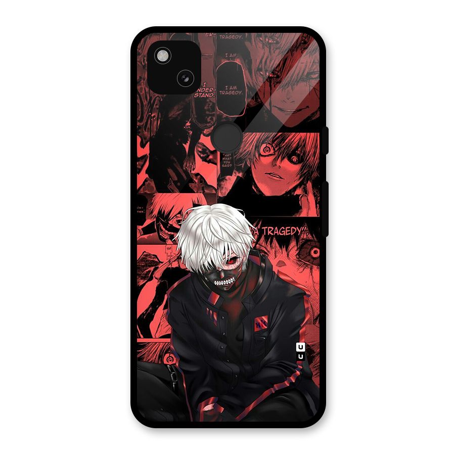 Toukyo Ghoul Kaneki Manga Glass Back Case for Google Pixel 4a