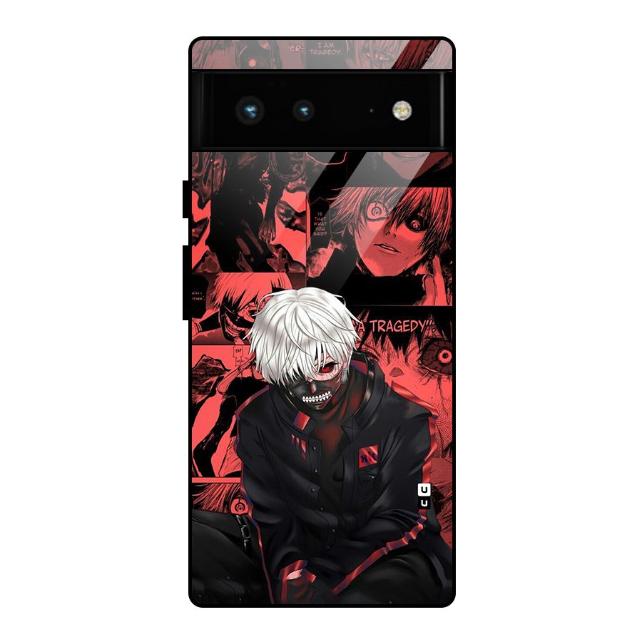 Toukyo Ghoul Kaneki Manga Glass Back Case for Google Pixel 6