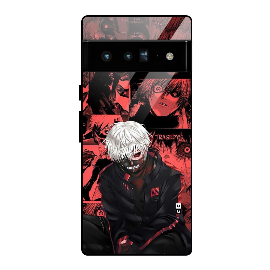 Toukyo Ghoul Kaneki Manga Glass Back Case for Google Pixel 6 Pro