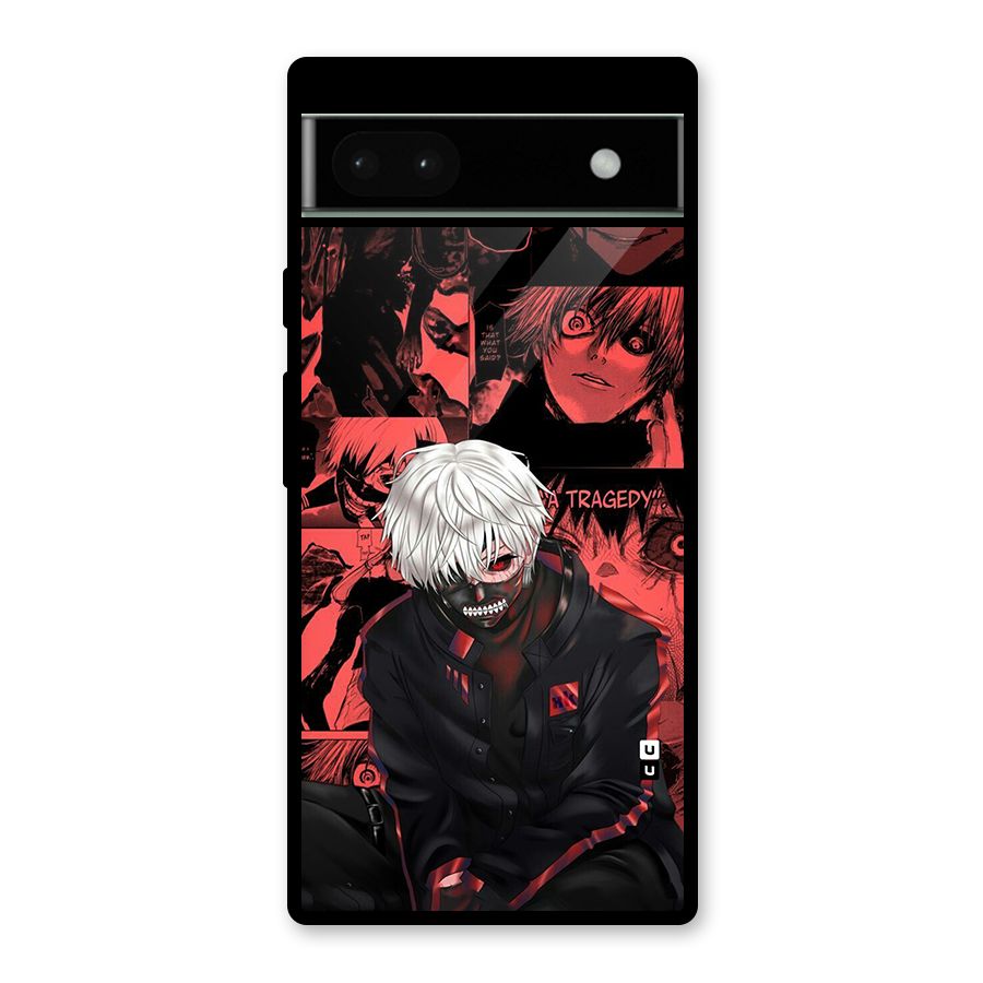 Toukyo Ghoul Kaneki Manga Glass Back Case for Google Pixel 6a