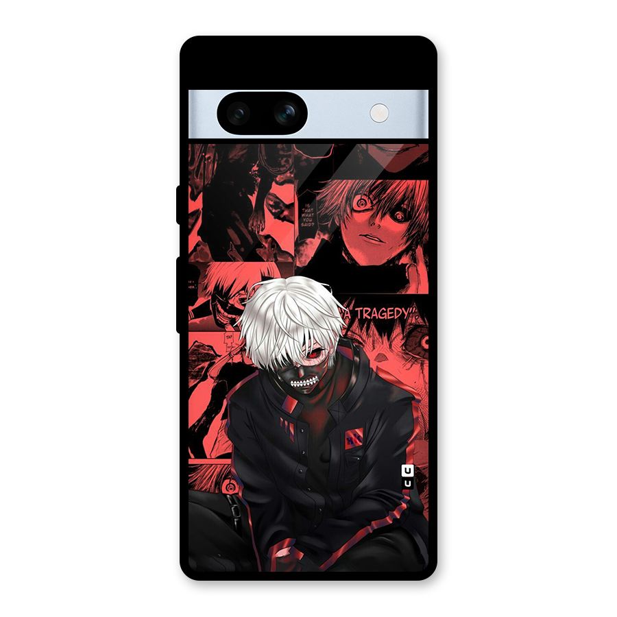Toukyo Ghoul Kaneki Manga Glass Back Case for Google Pixel 7a
