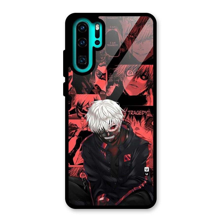 Toukyo Ghoul Kaneki Manga Glass Back Case for Huawei P30 Pro