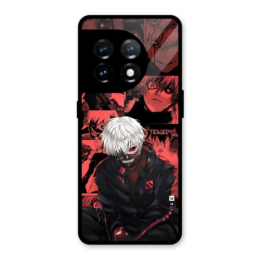 Toukyo Ghoul Kaneki Manga Glass Back Case for OnePlus 11