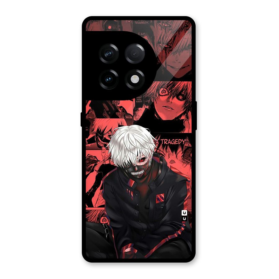 Toukyo Ghoul Kaneki Manga Glass Back Case for OnePlus 11R