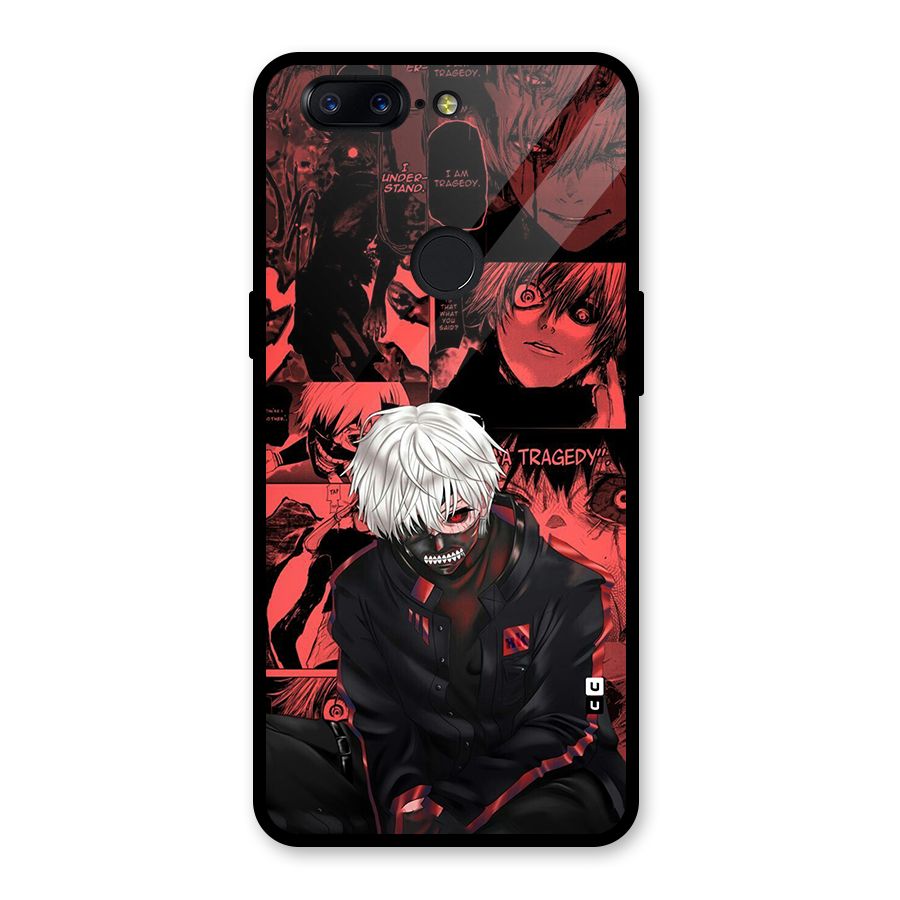 Toukyo Ghoul Kaneki Manga Glass Back Case for OnePlus 5T