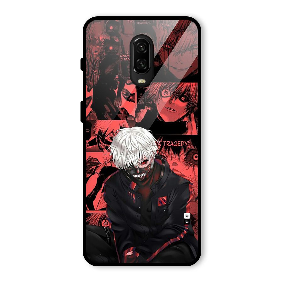 Toukyo Ghoul Kaneki Manga Glass Back Case for OnePlus 6T