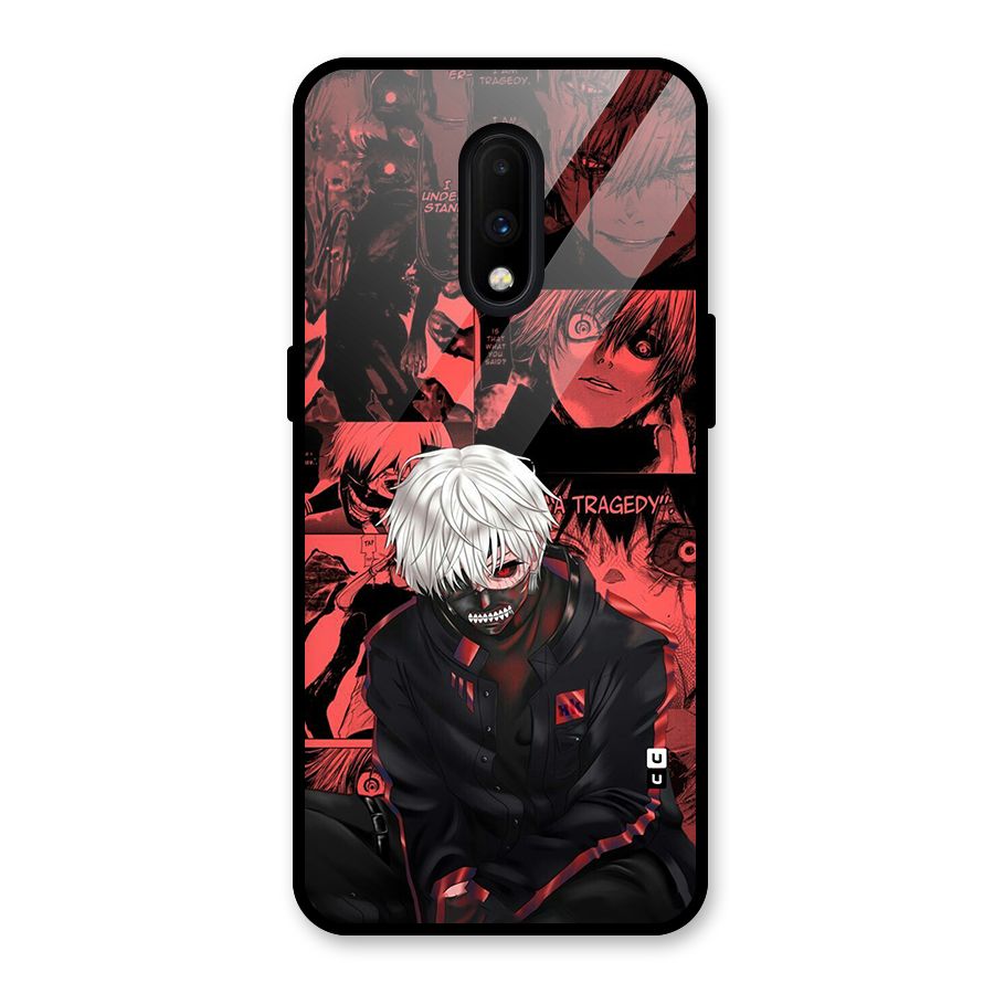 Toukyo Ghoul Kaneki Manga Glass Back Case for OnePlus 7